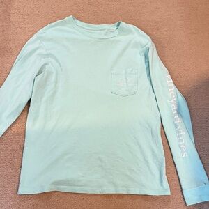 Vineyard Vines Kids Aqua Long Sleeve Tee